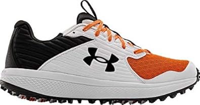 Amazon アンダーアーマー メンズ ベースボールシューズ Yard Turf Baseball Shoes 野球 スパイク Orange Green 並行輸入品 野球 ソフトボール