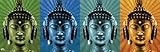 Buddha Buddah Wearing Headphones Quad Decorative Music Art Poster Print 12x36