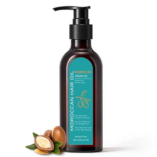 LBOYLOVE® Morroccan Argan Oil For Frizzy Hair, Nourishes & Strengthens For Dry Damaged Hair, Hair Care Oil For All Hair Types