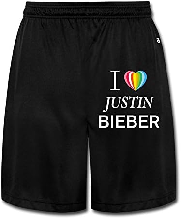 LFISH3 I Love Justin Heart Bieber Fashion Men's Performance Shorts Sweatpants XL
