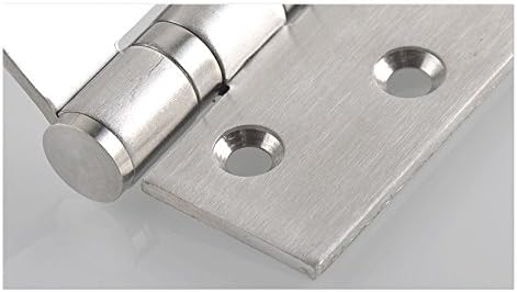 XFORT 4 Inch (100mm) Satin Chrome Ball Bearing Hinges, Steel Door Hinge for Wooden Doors (2 works) - Image 4