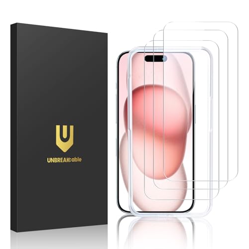 UNBREAKcable für iPhone 15 Panzer Schutz Glas [3er Pack]... en promo sur Amazon