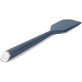 Calphalon Silicone Scraper, Flexible Kitchen Scraper Spatula for Baking, Mixing &amp; Nonstick Cookware, Heat-Resistant Durable Scraping Tool with Ergonomic Handle, Edge Navy Blue