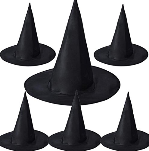 Halloween hat Mallcat 6Pcs Womens Black Witch Hat