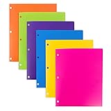 JAM PAPER Heavy Duty Plastic 3 Hole Punch Pocket