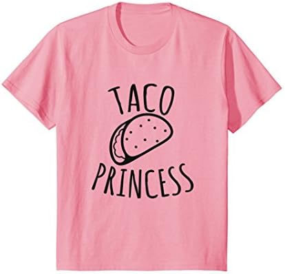 Kids Taco Princess T-Shirt - Funny Mexican Food Taco Girl Tee 8 Pink