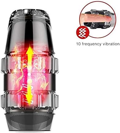 Aomoo Men's Hand Free Aircraft Cup Intelligent Oral Blowjob P-Enis Air-Suck Machine Vibrating Sēx Toy Male Mästùr-Bator Aircraft Cup for Man with Heating Funtion Tshirt