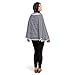 Sale! 360° Full Coverage Nursing Cover for Breastfeeding - Luxurious, Soft Breathable Cotton in Poncho Style (Navy Stripe)