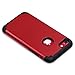 ULAK iPhone 7 Case Red, Slim Fit TPU Plastic & Hard PC Protection Hybrid Dual Layer Anti-Scratch Shock Absorbing Cover for Apple iPhone 7 4.7 inch, Red/Black