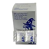 Blue Merlin Ultra Soft Screen Cleaner Wipes | Pre Moistened Cloths for Smart Phone, Tablet, Laptop Screen Cleaning | 180 Individually Wrapped Travel Wipes | Safe for All Screens and Electronics