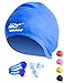 Swim Cap for Long Hair,Thick and Curly Hair Waterproof Silicone Swimming Caps For Women Men And Kids Ear Protection for Swimming Keep Hair Clean Ear Dry With Ear Plugs and Nose Clips