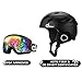 Odoland Snow Ski Helmet and Goggles Set, for Kids and Adult Sports Helmet and Protective Glasses - Shockproof/Windproof Protective Gear for Skiing, Snowboarding, Motorcycle Cycling and Snowmobile