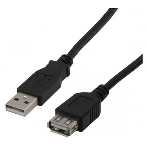 MCL MC922AMF-5M/N 5 m USB 2.0 A Male to A Female Extension Cable - Black