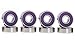 8Pcs 608 2RS Bearing ABEC-9 8X22X7 MM Skateboard Ball Bearings 608RS Z3V3 608-2RS 608rs Deep Groove Steel Sealed Bearing(Purple)