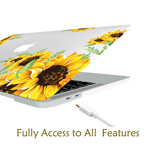 Laptop Case,MacBook Case Sunflower Hard Shell Cover, Keyboard Cover, Screen Protector Smooth Matted for MacBook Air 13.3 Inch A1369/A1466 Models