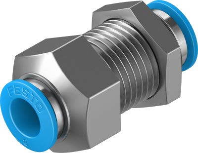 Festo 130642 Model QSS-8-F Push-In Bulkhead Connector (Pack of 10)