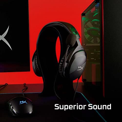 Cloud Stinger II, Cuffie da Gaming, Connessione Cablata a 3,5 mm, Audio Immersivo, Telaio in Plastica, Cuscinetti in Memory Foam Rivestiti in Similpelle, Adatto per PS4 e PS5, Nero