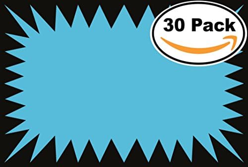 Retail Genius Price Burst 30 Blue Sign Pack. Boost Sales with Bright Display Tags. Durable, Easy to Write On Star Cards Are For Yard, Estate &amp; Garage Sale, Fundraiser, Store, Business &amp; Flea Market.