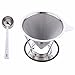 Ziselu Stainless Steel Pour Over Coffee Maker, Filter Cone and Holder, Micro Filter Coffee Dripper and Coffee Scoop