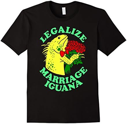 Men's Legalize Marriage Iguana T Shirt Small Black
