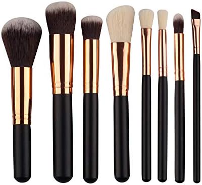 Feteso 8pcs 編まれたバッグ 化粧ブラシセット超柔らかい 可愛い 顔のお化粧に高品質な持ち運びポーチつき 人気 マーメイドブラシ 全顔対応 人気上昇中 チークブラシ