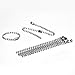 Housweety 100pcs Silver Tone Connector Clasp Ball Chains Keychain Tag 10cm(3 7/8 (100pcs) (10CM-100PCS)