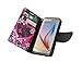 HTC ONE A9 Case, Magnetic Leather Flip Wallet Pouch For HTC ONE A9, Slim Folio Case with Kickstand, 2 Credit Card Slot Wallet Pouch (Hot Pink Sensation)