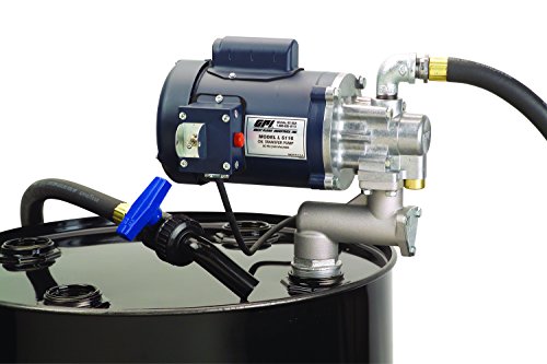 GPI 142100-01, L5116 Oil Pump High Viscosity Oil Pump, 4 GPM, 115/230-VAC, 0.75-Inch Ball Valve Nozzle, 0.75-Inch X 8-Foot Hose, 3-Foot Power Cord with Three-Prong Grounded Plug, Suction Pipe