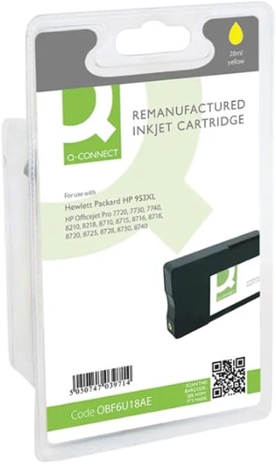 Q-Connect HP 953XL Yellow Ink Cartridge High Yield 28ml 1600 Pages