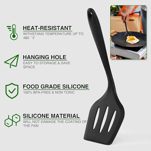 Camping Cooking Cookware Kitchen Set - Camp Accessories Cook Utensils Kit, Camping Essentials BBQ Silicone Mess Kit for Backpacking Gear, Camping Must Haves Equipment