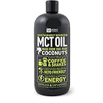 Premium MCT Oil derived only from Organic Coconuts - 32oz BPA free bottle | The only MCT oil certified Paleo Safe and registered by the Vegan Society. Non-GMO and Gluten Free.