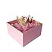 Elesa Miracle 2pcs Baby Hair Accessories Baby Girl's Gift Box with Shiny Bow Crown Tiara Headband (2pc- Gold)