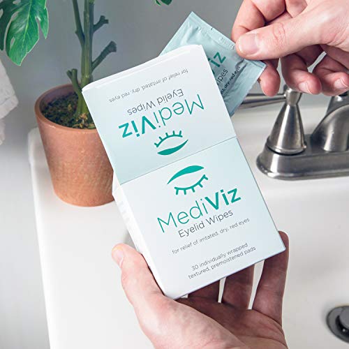MediViz Eyelid Wipes Exfoliating, Hypoallergenic Eyelid Scrubs for