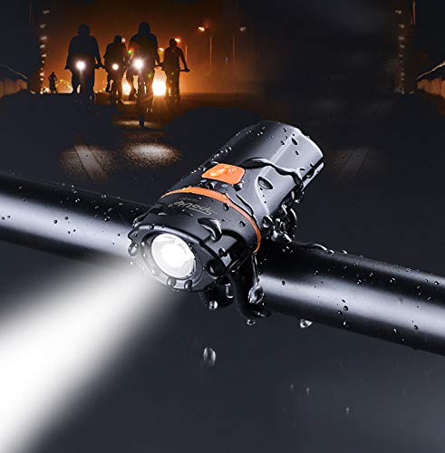 SpoLite Bicycle Lights, Powerful Lumens Bike Light,USB Rechargeable Bicycle Light,Waterproof Mountain Bike Light & Dirt Bike Lights, Safety Lights for Kids Men Women Road Bike FlashlightBC11-01