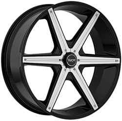 Viscera 842 24 Black Wheel / Rim 5x4.5 &amp; 5x5 with a 35mm Offset and a 83.7 Hub Bore. Partnumber 842249060+35GB