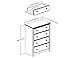 South Shore Sweet Morning Collection 4-Drawer Chest, Royal Cherry
