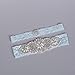 OURIZE Wedding Garters for Bride Lace Garter Belt Bridal Garter Set with Rhinestones (Blue)