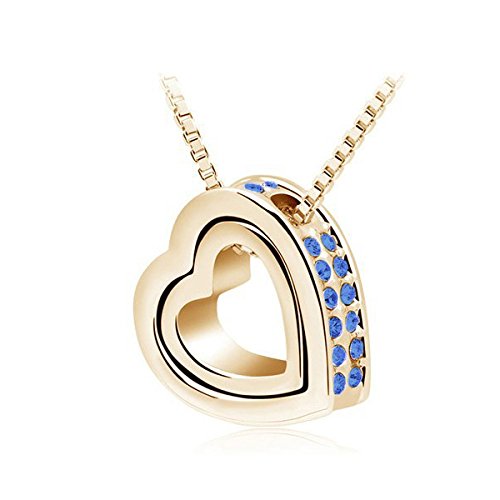 nakabh elegant heart pendant chain for girls and women