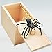 Handcrafted Solid Wood Spider In Box Prank,Rubber Spider Prank Box,Fun Practical Surprise Joke Boxes,Hilarious Halloween spider money surprise box Gift Box Surprise Toy and Gag Gift Practical Joke