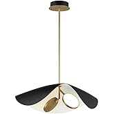 ET2 Carmen - 14W 2 LED Pendant-10 Inches Tall and 24 Inches Wide-Black/Gold Finish