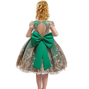 Gaga City Prinsessenjurk voor meisjes, jurk voor doop, avond, organza, jurk voor bruiloft, ceremonie, strik en…