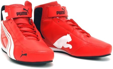 Amazon Puma レーシングシューズ Kart Cat Mid カートキャットミッド レッド Euro42サイズ ドライビング カート シューズ 車 バイク 車 バイク