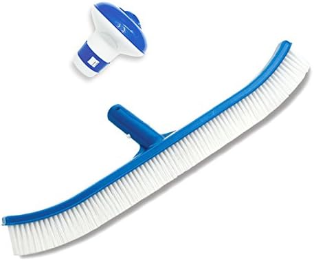 Swimming Pool Brush and Floating Chlorinator for Easy Cleaning of Walls and Floor While Keeping Your Chlorine Levels Consistent and Your Water Clean and Clear