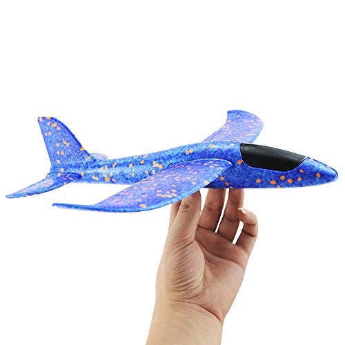 Weoxpr 2 Pack 35cm Soft Foam Airplane, Manual Throwing Inertial Plane Model for Outdoor Sports Toy ＆ Kids Toys Gift - Thumbnail 2