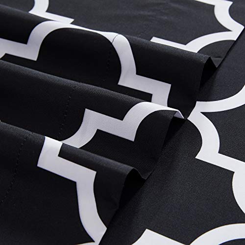 image for Mellanni Bed Sheet Set Twin-Black - Brushed Microfiber Printed Bedding