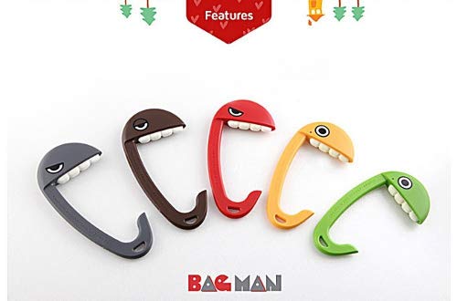 BAGMAN Creative Fun Portable Table Bag Hanger Purse Hook Handbag Hanger (Gray)
