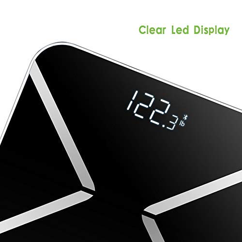 Bucanim Digital Smart Scale Body Fat Analyzer Bluetooth Scale Step-on Digital Weight Bathroom Scale