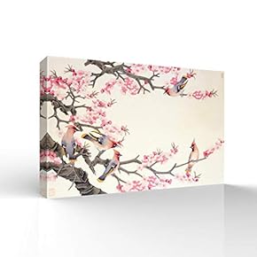 Wall26-Canvas Wall Art-Classcial Flower and Bird Painting-Giclee Painting Wall Art for Bedroom Living Room Home Decoration - 12x18 inches