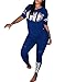 Adogirl Women's 2 Piece Outfits Tracksuits V Neck Tops and Skinny Pants Jog Set