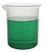 5 Piece Premium Laboratory Plastic Beaker Set, Made of High Clarity Polypropylene with Raised Graduations, 50 mL, 100 mL, 250 mL, 500 mL, and 1000 mL (Autoclavable)